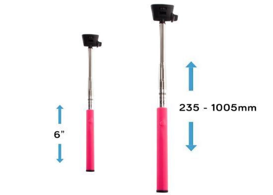 S-link SL-S35 Bluetooth Pembe Selfie Çekim Çubuğu resmi