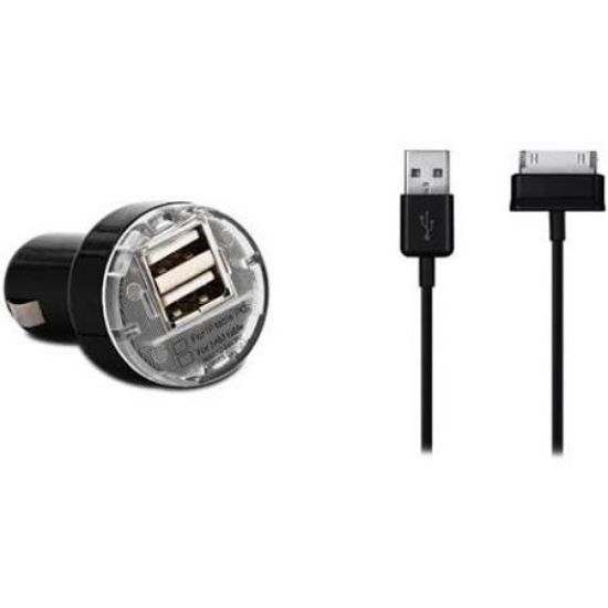 S-link SMG-482 Samsung Tabletler 2İn1 2000mah 2 Usb Araba Şarj Kablosu resmi