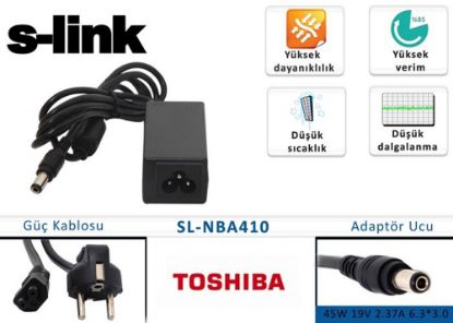 S-link sl-nba410 45W 19V 2.37A 6.3*3.0 Toshıba Notebook Adaptörü resmi