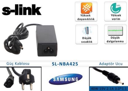 S-link SL-NBA425 40w 19v 2.1a 3.0-1.1 Samsung Notebook Adaptörü resmi