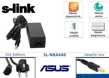 S-link SL-NBA440 40w 19v 2.15a 5.5-2.5 Asus Notebook Adaptörü resmi