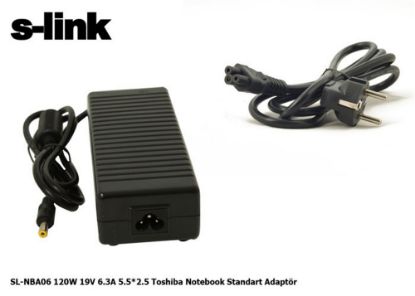 S-link SL-NBA06 120w 19v 6.3a 5.5-2.5 Notebook Adaptör resmi