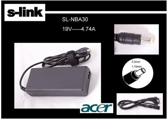 S-link SL-NBA30 19v 4.74a 5.5-1.75 Notebook  Adaptörü resmi