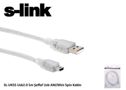 S-link SL-UK55 Mini 5p To 5mt Usb Kamera Kablosu resmi