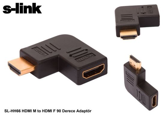S-link SL-HH66 Hdmı Erkek To Hdmı Dişi 90 Derece Yatay Çevirici resmi