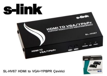 S-link sl-hv67 Hdmı To Vga+ypbpr Çevirici Adaptör resmi