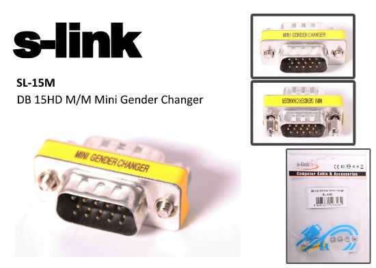 S-link sl-15m Vga erkek-erkek 15pin Dönüştürücü resmi