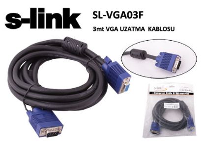 S-link SL-VGA03F 3mt e-d Ekran Kartı Vga Uzatma resmi