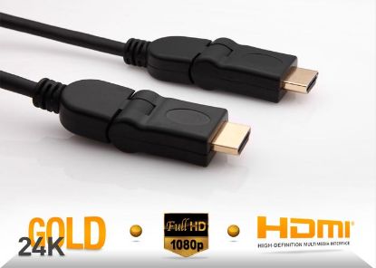 S-link SLX-318 HDMI M/M 5m Altın Uçlu 24K + L Kon. 1.4 Ver. 3D Kablo resmi
