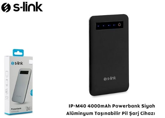 S-link IP-M40 4000mah Alüminyum Slim  Powerbank resmi