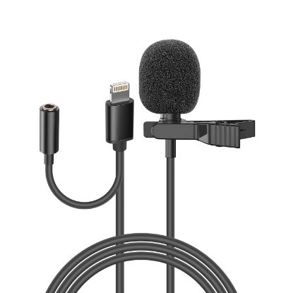 Snopy SN-MTK35 Siyah Lightning Tik-Tok Akıllı Telefon Kulaklık Çıkışlı Yaka Mikrofonu resmi