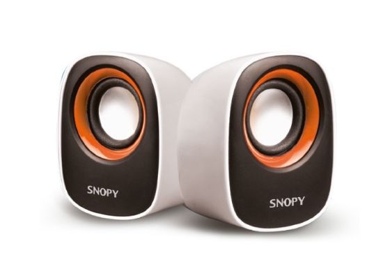 Snopy SN-120 Beyaz Sarı Usb Speaker resmi