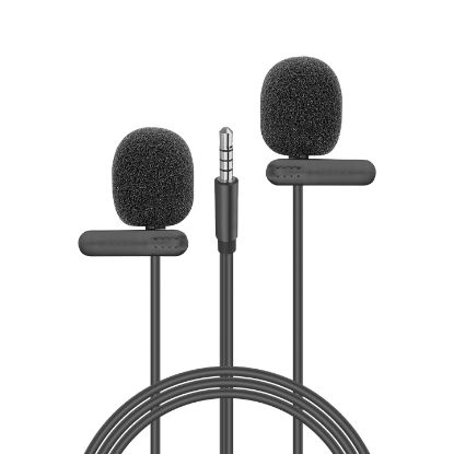 Snopy SN-M60 Siyah 2 Mikrofonlu Akıllı Telefon ve Youtuber Yaka Mikrofonu resmi