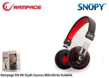 Snopy SN-R6 Siyah Gaming Tek Jacklı Mikrofonlu Kulaklık resmi