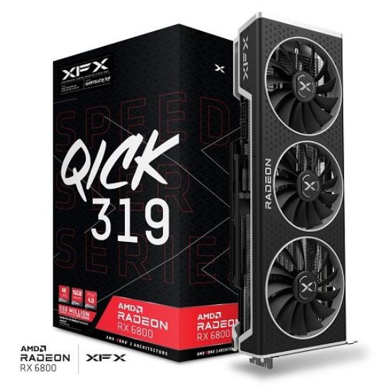 XFX Speedster QICK 319 AMD Radeon RX6800 Core RX-68XLALFD9 16GB GDDR6 256Bit DX12 Gaming Ekran Kartı resmi