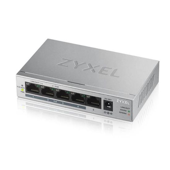 Zyxel GS-1005HP 5 Port Poe+ Gigabit 10/100/1000 Mbps Switch resmi