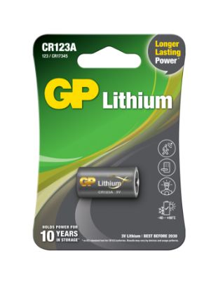 GP CR123A 3V Lityum Tekli Paket Pil (GPCR123A-U1) Fotoğraf Makinesi Pili resmi
