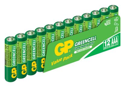 GP Greencel R03 AAA Boy İnce Çinko Kalem Pil 12'li Paket GP24G-VS12 resmi