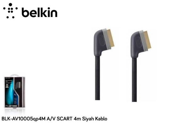 Belkin BLK-AV10005Q4M 4-V Scart 4m Siyah Kablo resmi