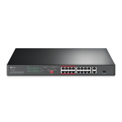 Tp-Link TL-SL1218P 16 Port 10/100 2 Port 10/100/1000 Mbps Poe+ Switch 2 Port SFP Rack Mount resmi