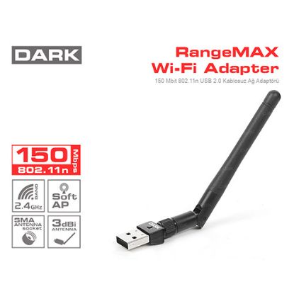 Dark RangeMax 150mbit 3dBi Antenli Kablosuz Ağ Ada resmi