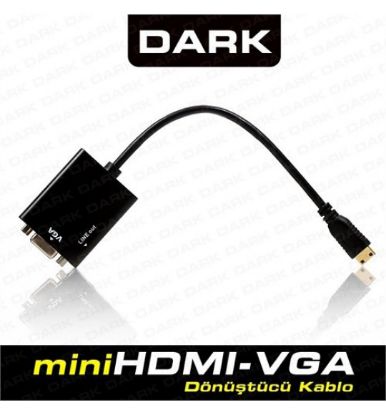 Dark DK-HD-AHDMINIXVGA Mini Hdmı - Vga Ve Ses Aktif Kablosu resmi