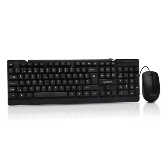 Dark DK-AC-KM1060 Türkçe Q Kablolu Ev & Ofis Yüksek Tuşlu Klavye & Mouse Set resmi