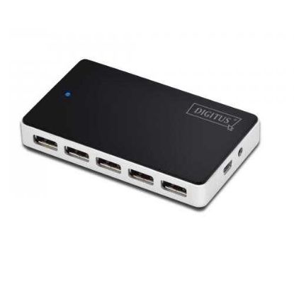 Digitus DA-70229 10 PORT 2.0 SİYAH USB ÇOKLAYICI resmi