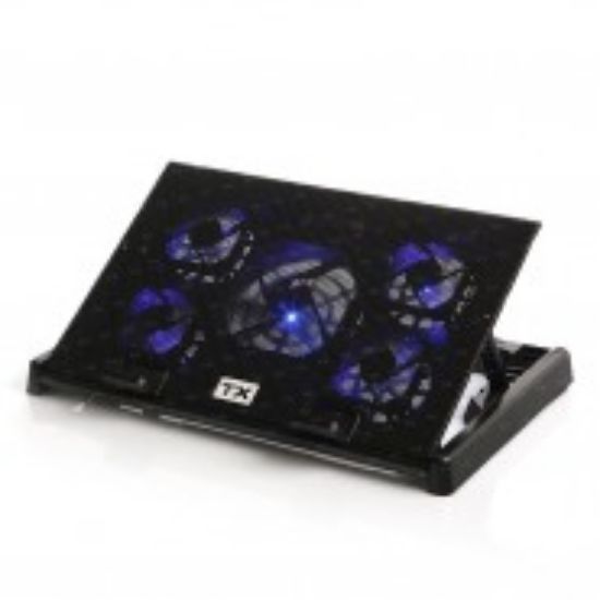 TX TXACNBERGO500  5x Fan'lı, 6x Yükseklik Ayarlı,2x Usb Hub'lı, 11"-17" Notebook Soğutucu resmi