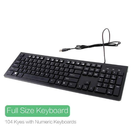 Vcom DK123 USB İngilizce Siyah Klavye resmi