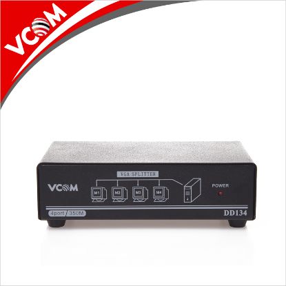 Vcom DD134 1*4 Port 350MHZ Metal Vga Splitter resmi