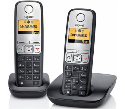 Gigaset A415 Duo 2 li Siyah Telsiz Dect Telefon 100 Rehber Handsfree Işıklı Ekran  resmi