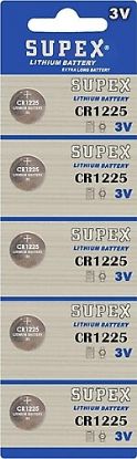 Supex CR1225-C5 3V Lityum Düğme Pil 5'li Paket resmi