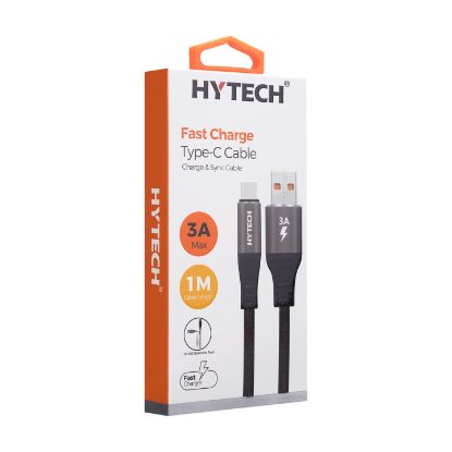 Hytech HY-X410 3A Type-C 1mt Gri Data + Şarj Kablosu resmi