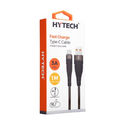 Hytech HY-X425 3A Type-C 1m Gri Data + Şarj Kablosu resmi