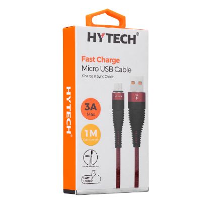 Hytech HY-X225 3A Micro Usb 1m Kırmızı Data + Sarj Kablosu resmi