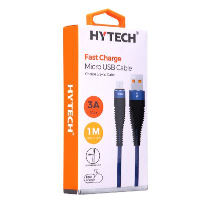 Hytech HY-X225 3A Micro Usb 1m Lacivert Data + Sarj Kablosu resmi
