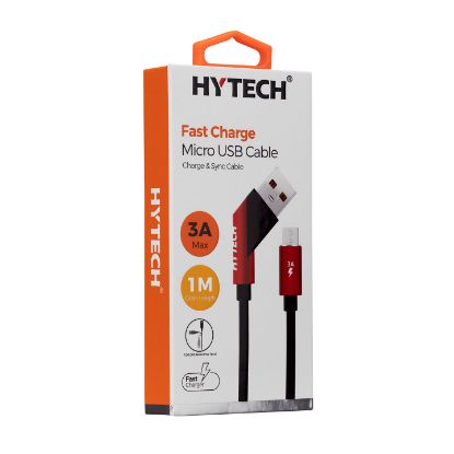 Hytech HY-X215 3A Micro Usb 1m Siyah Data + Sarj Kablosu resmi