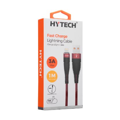 Hytech HY-X325 3A iPhone Lightning 1M, Kırmızı Şarj Kablosu resmi