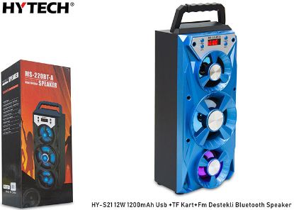 Hytech HY-S21 12W 1200mAh Karışık Usb +TF Kart+Fm Destekli Bluetooth Speaker resmi