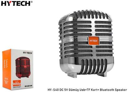 Hytech HY-S40 DC 5V Bluetooth Speaker Gümüş Usb+TF Kart resmi