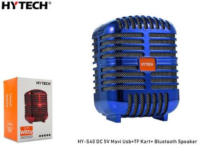 Hytech HY-S40 DC 5V Bluetooth Speaker Mavi Usb+TF Kart resmi