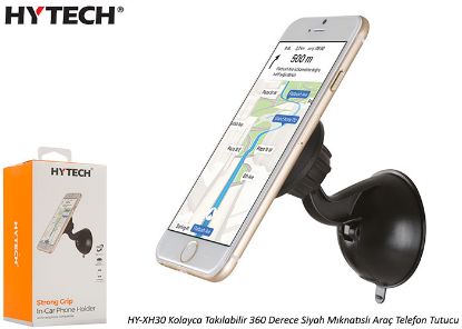 Hytech HY-XH30 Kolayca Takılabilir 360 Derece Siyah Mıknatıslı Telefon Tutucu resmi