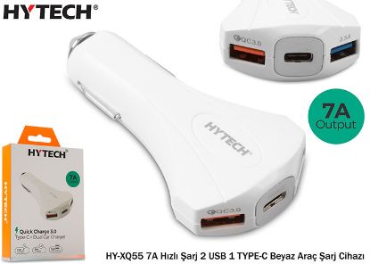 Hytech HY-XQ55 7A Hızlı Şarj 2 USB 1 TYPE-C Beyaz  resmi