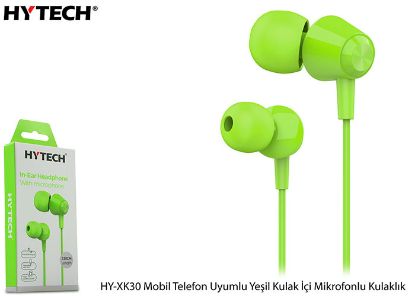 Hytech HY-XK30 Mobil Telefon Uyumlu Yeşil Kulak İçi Mikrofonlu Kulaklık resmi
