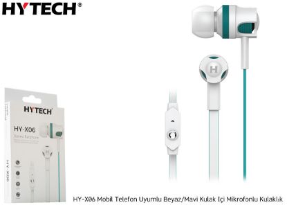 Hytech HY-X06 Mobil Telefon Uyumlu Beyaz/Mavi Kulaklık resmi