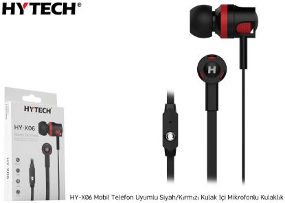Hytech HY-X06 Mobil Telefon Uyumlu Siyah/kırmızı kulaklık resmi