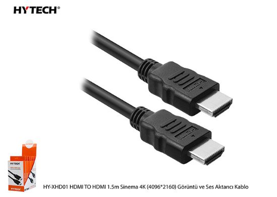 Hytech HY-XHD01 HDMI TO HDMI 1.5m Sinema 4K (4096*2160) Görüntü ve Ses Aktarıcı Kablo resmi