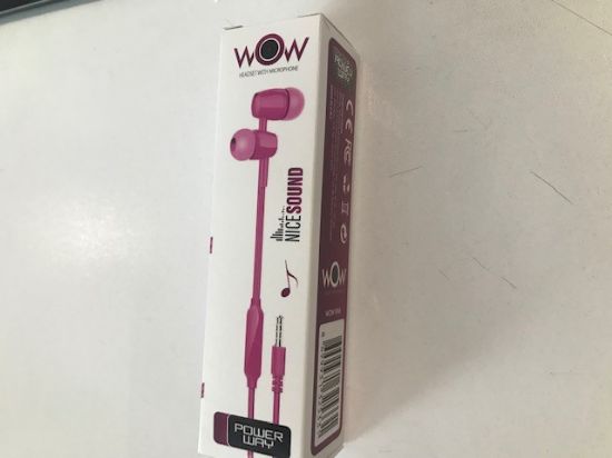 Powerway WOW Pink Kulak İçi Mikrofonlu Ses Kontrolli Kulaklık resmi
