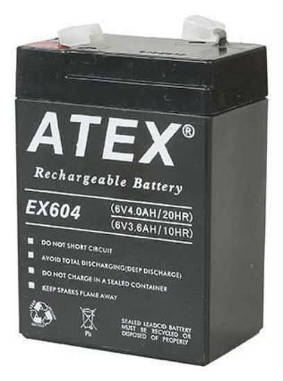 Atex AX-604 6V 4AH Bakımsız Kuru Akü resmi